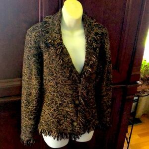 FRINGE IS IN! Fringed cardigan from Dressbarn. M/L